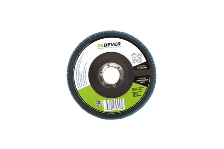 Круг лепестковый Debever 125х22 Zn 80С conical 10 шт
